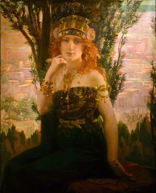 Helen of Troy  (1895) oil painting by Gaston Bussière